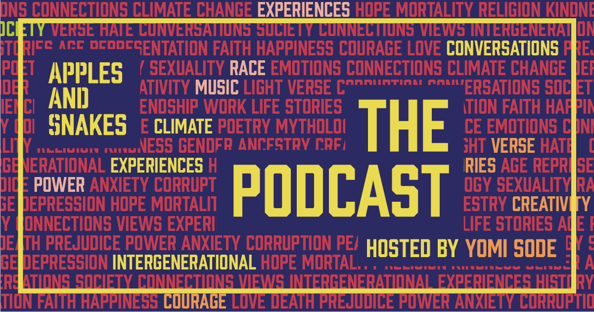 Image which reads: Apples and Snakes The Podcast