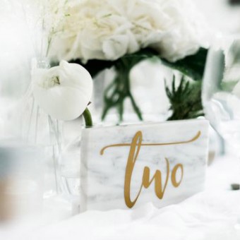Marble table number Wedding Trends 2018